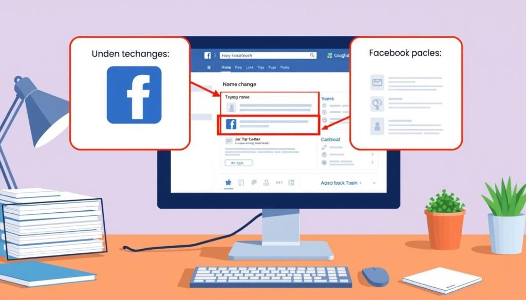 Veiledning bytte navn Facebook